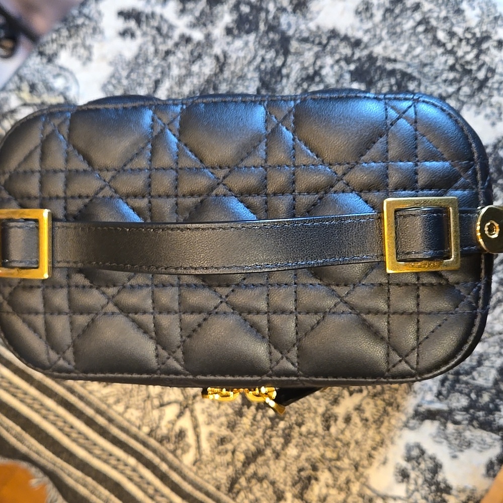 Christian Dior Vanity Bag Shoulder Leather Canvas Black Crossbody/Top Handle - Picture 9 of 16